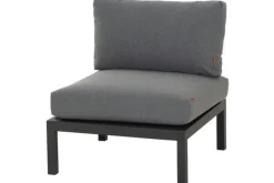 Sale Alvida Mittelmodul, anthrazit/grau, Aluminium/Ranotex, inkl. Polster Gartenlounge|Aluminium-Gartenmöbel
