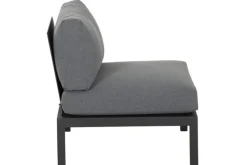 Sale Alvida Mittelmodul, anthrazit/grau, Aluminium/Ranotex, inkl. Polster Gartenlounge|Aluminium-Gartenmöbel