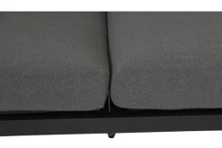 Sale Alvida Zweisitzer links, anthrazit/natur, Aluminium/Ranotex/Teak, 84x175x70 cm, inkl. Polster Gartenlounge|Aluminium-Gartenmöbel