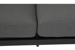 Sale Alvida Zweisitzer links, anthrazit/natur, Aluminium/Ranotex/Teak, 84x175x70 cm, inkl. Polster Gartenlounge|Aluminium-Gartenmöbel