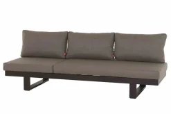 Clearance Avenia Dining-Bank/Liege, anthrazit/taupe meliert, Aluminium, 73x195x70 cm, inkl. Sitz-und Rückenkissen Aluminium-Gartenmöbel|Gartenbänke & Gartensofas