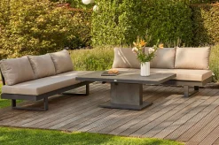 New Bellani Lifttisch, matt anthrazit/dunkelgrau, Alu/Keramik, 140 x 85 cm, höhenverstellbar Gartentische|Aluminium-Gartenmöbel