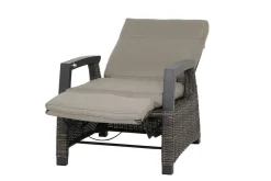 Outlet Corido/Bellani Grau Gartenlounge, charcoal/anthrazit/grau, Alu/Gardino®-Geflecht, Lifttisch 160x90cm, 1x 3-Sitzer, 2x Relaxessel Polyrattan-Gartenmöbel|Gartenlounge