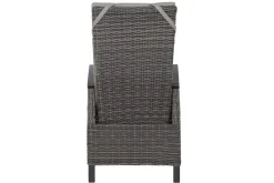 Clearance Corido/Bellani Grau Gartenlounge, charcoal/anthrazit/grau, Alu/Gardino®-Geflecht, Lifttisch 140x85 cm, 4 Dining Move Sessel Polyrattan-Gartenmöbel|Gartenlounge