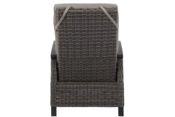 Clearance Corido/Bellani Grau Gartenlounge, charcoal/anthrazit/grau, Alu/Gardino®-Geflecht, Lifttisch 140x85 cm, 4 Loungesessel Gartenlounge