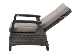 Clearance Corido/Bellani Grau Gartenlounge, charcoal/anthrazit/grau, Alu/Gardino®-Geflecht, Lifttisch 140x85 cm, 4 Loungesessel Gartenlounge