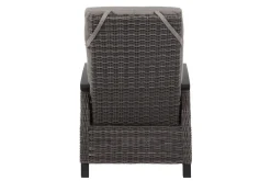 Corido/Bellani Grau Gartenlounge, charcoal/anthrazit/grau, Alu/Gardino®-Geflecht, Lifttisch 160x90cm, 1x 3-Sitzer, 2x Loungesessel Polyrattan-Gartenmöbel|Gartenlounge