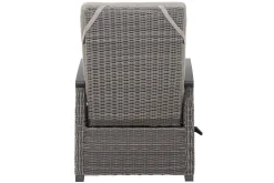 Best Corido/Bellani Grau Gartenlounge, charcoal/anthrazit/grau, Alu/Gardino®-Geflecht, Lifttisch 160x90 cm, 6 Relaxsessel Polyrattan-Gartenmöbel|Gartenlounge