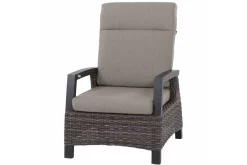 Clearance Corido/Bellani Grau Gartenlounge, charcoal/anthrazit/grau, Alu/Gardino®-Geflecht, Lifttisch 160x90 cm, 6 Loungesessel Polyrattan-Gartenmöbel|Gartenlounge