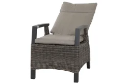 Hot Corido/Bellani Grau Gartenlounge, charcoal/anthrazit/grau, Alu/Gardino®-Geflecht, Lifttisch 160x90 cm, 1x 3-Sitzer, 2 Sessel Polyrattan-Gartenmöbel|Aluminium-Gartenmöbel