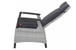 New Corido/Bellani Garten-Essgruppe, grau/anthrazit, Alu/Geflecht/Keramik, 160 x 90 x 50-72cm, inkl. 4 Diningsessel Garten-Essgruppen|Aluminium-Gartenmöbel