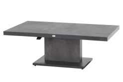 New Corido/Bellani Garten-Essgruppe, grau/anthrazit, Alu/Geflecht/Keramik, 160 x 90 x 50-72cm, inkl. 4 Diningsessel Garten-Essgruppen|Aluminium-Gartenmöbel