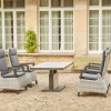 Online Corido/Bellani Garten-Essgruppe, anthrazit/grau, Alu/Geflecht/Keramik, 140 x 85 x 50-72cm, inkl. 4 Diningsessel Garten-Essgruppen|Aluminium-Gartenmöbel