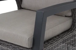 Online Corido/Bellani Pinie Gartenlounge, charcoal/anthrazit/pinie-grau, Alu/Keramik/Gardino®-Geflecht, Lifttisch 140x85 cm, 4 Loungesessel Polyrattan-Gartenmöbel|Gartenlounge