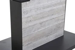 Corido/Bellani Pinie Gartenlounge, charcoal/anthrazit/pinie-grau, Alu/Keramik/Gardino®-Geflecht, Lifttisch 140x85 cm, 4 Relaxsessel Polyrattan-Gartenmöbel|Gartenlounge