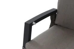 Discount Corido Dining Sessel, charcoal, Alu / Gardino®-Geflecht, 76 x 62 x 109 cm, verstellbar Polyrattan-Gartenmöbel|Gartenstühle & Gartensessel