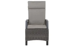 Discount Corido Dining Sessel, charcoal, Alu / Gardino®-Geflecht, 76 x 62 x 109 cm, verstellbar Polyrattan-Gartenmöbel|Gartenstühle & Gartensessel