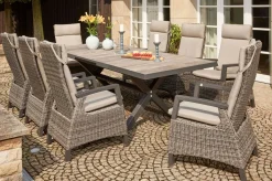 Discount Corido Dining Sessel, charcoal, Alu / Gardino®-Geflecht, 76 x 62 x 109 cm, verstellbar Polyrattan-Gartenmöbel|Gartenstühle & Gartensessel