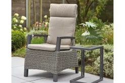 Discount Corido Dining Sessel, charcoal, Alu / Gardino®-Geflecht, 76 x 62 x 109 cm, verstellbar Polyrattan-Gartenmöbel|Gartenstühle & Gartensessel