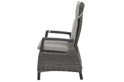 Discount Corido Dining Sessel, charcoal, Alu / Gardino®-Geflecht, 76 x 62 x 109 cm, verstellbar Polyrattan-Gartenmöbel|Gartenstühle & Gartensessel