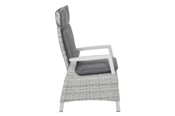 Hot Corido Dining Sessel, ice grey, Alu / Gardino®-Geflecht, 76x62x109 cm, verstellbar Polyrattan-Gartenmöbel|Aluminium-Gartenmöbel