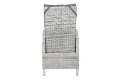 Hot Corido Dining Sessel, ice grey, Alu / Gardino®-Geflecht, 76x62x109 cm, verstellbar Polyrattan-Gartenmöbel|Aluminium-Gartenmöbel