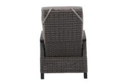 Best Corido Garten-Essgruppe, charcoal, Alu / Gardino®-Geflecht, 4 Loungesessel, stufenloser Lifttisch 130x75x47-71cm Gartenlounge|Gartenlounge Modulsysteme