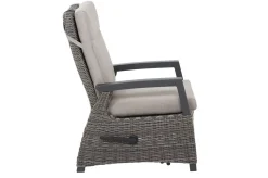 Online Corido Garten-Essgruppe, charcoal, Alu / Gardino®-Geflecht, 4 Relaxsessel, stufenloser Lifttisch 130x75x47-71cm Polyrattan-Gartenmöbel|Gartenlounge