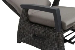 Corido Garten-Essgruppe, charcoal, Alu / Gardino®-Geflecht, 6 Relaxsessel, stufenloser Lifttisch 160x90x47-71cm Polyrattan-Gartenmöbel|Gartenlounge