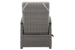 Corido Garten-Essgruppe, charcoal, Alu / Gardino®-Geflecht, 6 Relaxsessel, stufenloser Lifttisch 160x90x47-71cm Polyrattan-Gartenmöbel|Gartenlounge