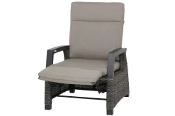 Corido Garten-Essgruppe, charcoal, Alu / Gardino®-Geflecht, 6 Relaxsessel, stufenloser Lifttisch 160x90x47-71cm Polyrattan-Gartenmöbel|Gartenlounge