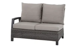 Outlet Corido Gartenlounge, charcoal, Alu/Gardino®-Geflecht, 5 Personen, Loungetisch 140x85cm Polyrattan-Gartenmöbel|Gartenlounge