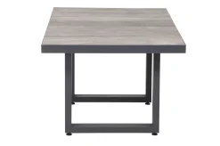 Outlet Corido Gartenlounge, charcoal, Alu/Gardino®-Geflecht, 5 Personen, Loungetisch 140x85cm Polyrattan-Gartenmöbel|Gartenlounge