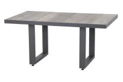 Outlet Corido Gartenlounge, charcoal, Alu/Gardino®-Geflecht, 5 Personen, Loungetisch 140x85cm Polyrattan-Gartenmöbel|Gartenlounge