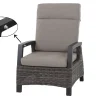 Online Corido Gartenlounge, charcoal, Alu/Gardino®-Geflecht, 2 Loungesessel + 3er Sofa, stufenloser Lifttisch 160x90x47-71cm Polyrattan-Gartenmöbel|Gartenlounge