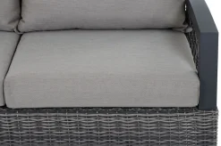 Corido Gartenlounge, charcoal, Alu/Gardino®-Geflecht, 6 Personen, Loungetisch 140x85cm Polyrattan-Gartenmöbel|Gartenlounge
