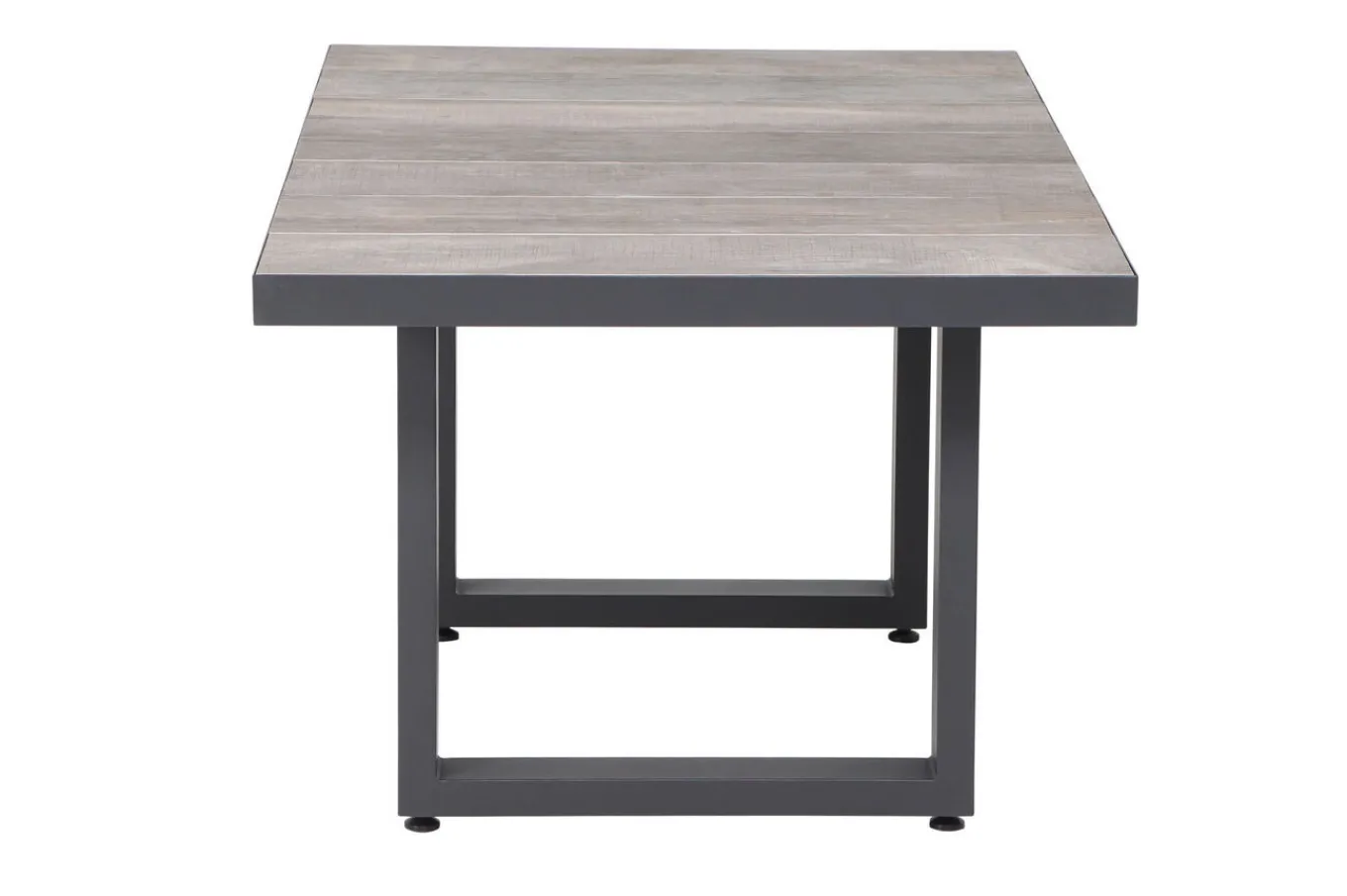 Corido Gartenlounge, charcoal, Alu/Gardino®-Geflecht, 6 Personen, Loungetisch 140x85cm Polyrattan-Gartenmöbel|Gartenlounge
