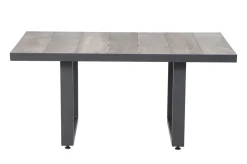 Corido Gartenlounge, charcoal, Alu/Gardino®-Geflecht, 6 Personen, Loungetisch 140x85cm Polyrattan-Gartenmöbel|Gartenlounge