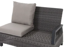 Corido Gartenlounge, charcoal, Alu/Gardino®-Geflecht, 6 Personen, Loungetisch 140x85cm Polyrattan-Gartenmöbel|Gartenlounge