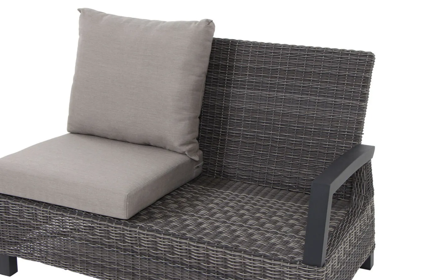Corido Gartenlounge, charcoal, Alu/Gardino®-Geflecht, 6 Personen, Loungetisch 140x85cm Polyrattan-Gartenmöbel|Gartenlounge