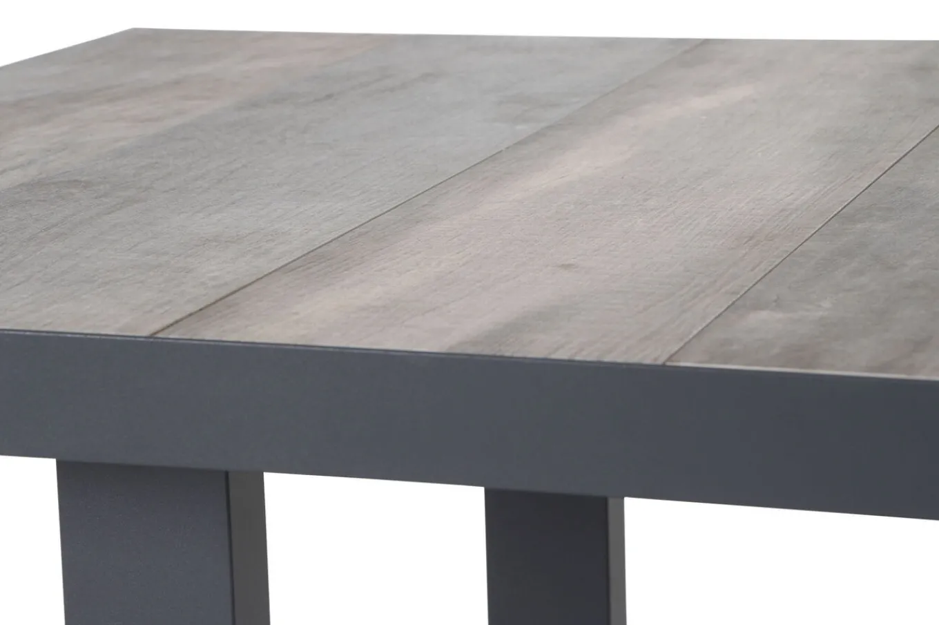 Corido Gartenlounge, charcoal, Alu/Gardino®-Geflecht, 6 Personen, Loungetisch 140x85cm Polyrattan-Gartenmöbel|Gartenlounge
