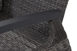 Corido Gartenlounge, charcoal, Alu/Gardino®-Geflecht, 6 Personen, Loungetisch 140x85cm Polyrattan-Gartenmöbel|Gartenlounge
