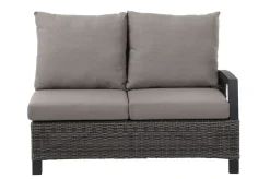 Corido Gartenlounge, charcoal, Alu/Gardino®-Geflecht, 6 Personen, Loungetisch 140x85cm Polyrattan-Gartenmöbel|Gartenlounge