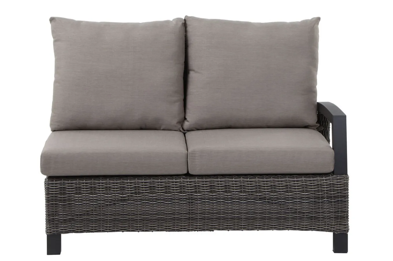 Corido Gartenlounge, charcoal, Alu/Gardino®-Geflecht, 6 Personen, Loungetisch 140x85cm Polyrattan-Gartenmöbel|Gartenlounge