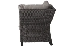 Corido Gartenlounge, charcoal, Alu/Gardino®-Geflecht, 6 Personen, Loungetisch 140x85cm Polyrattan-Gartenmöbel|Gartenlounge