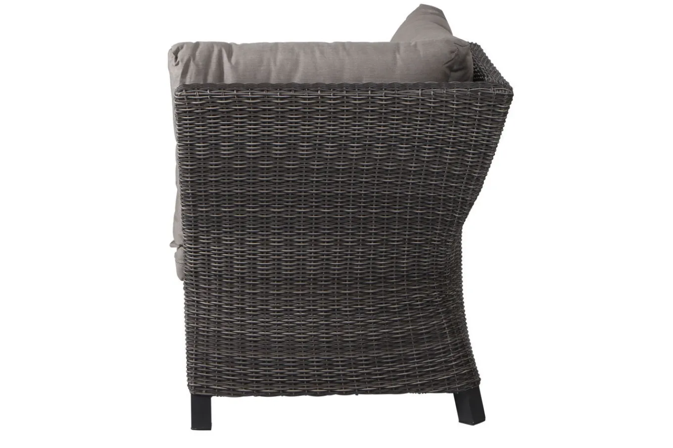 Corido Gartenlounge, charcoal, Alu/Gardino®-Geflecht, 6 Personen, Loungetisch 140x85cm Polyrattan-Gartenmöbel|Gartenlounge