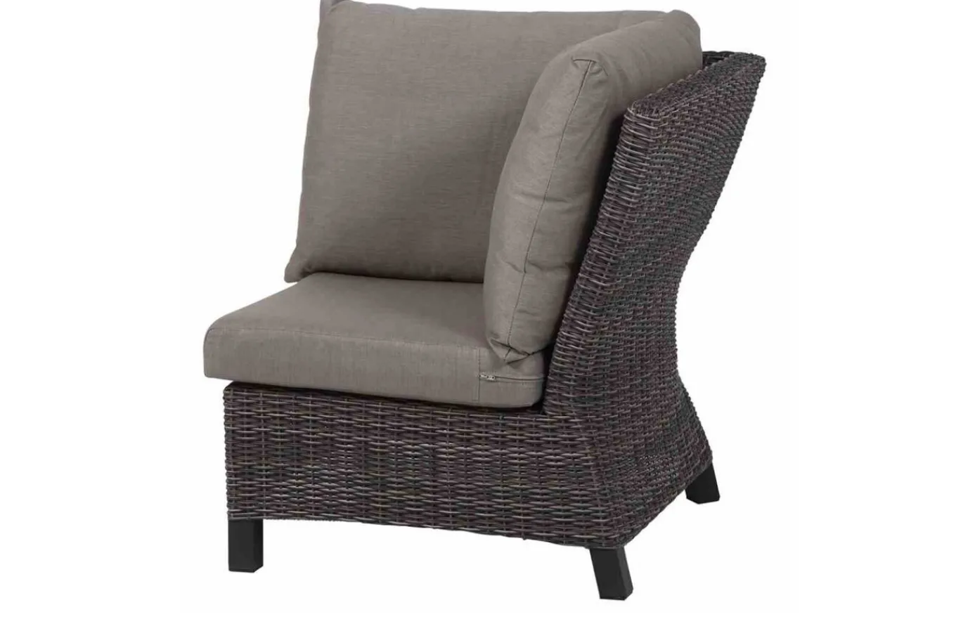 Corido Gartenlounge, charcoal, Alu/Gardino®-Geflecht, 6 Personen, Loungetisch 140x85cm Polyrattan-Gartenmöbel|Gartenlounge