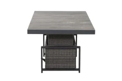 Outlet Corido Lifttisch, charcoal, Alu/Gardino®-Geflecht, 160 x 90 cm, höhenverstellbar Gartentische|Gartenlounge