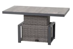 Sale Corido Lifttisch, charcoal, Alu/Gardino®-Geflecht, 130 x 75 cm, höhenverstellbar Gartentische|Gartenlounge