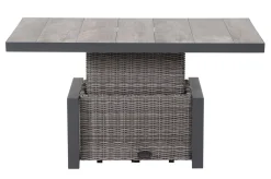 Sale Corido Lifttisch, charcoal, Alu/Gardino®-Geflecht, 130 x 75 cm, höhenverstellbar Gartentische|Gartenlounge